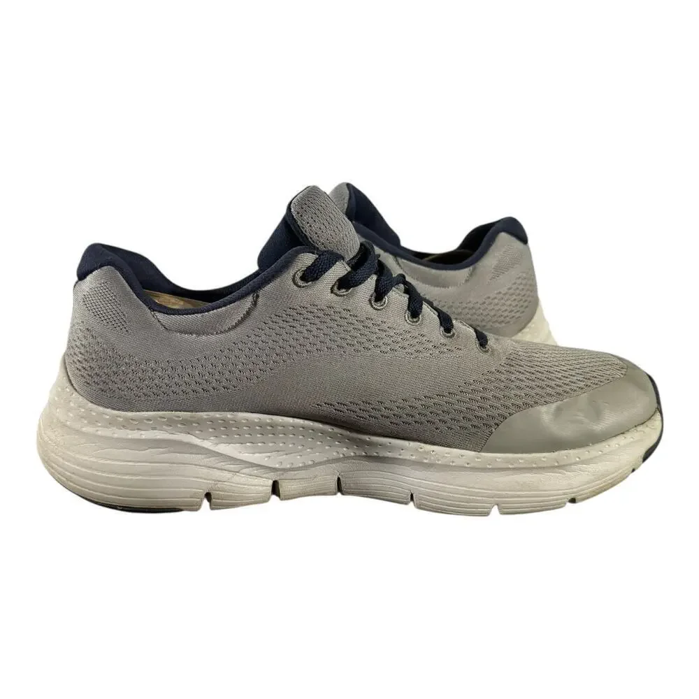 Skechers Men’s Arch Fit Sneakers Air Cooled Gray Blue Knit Comfort Size 10.5